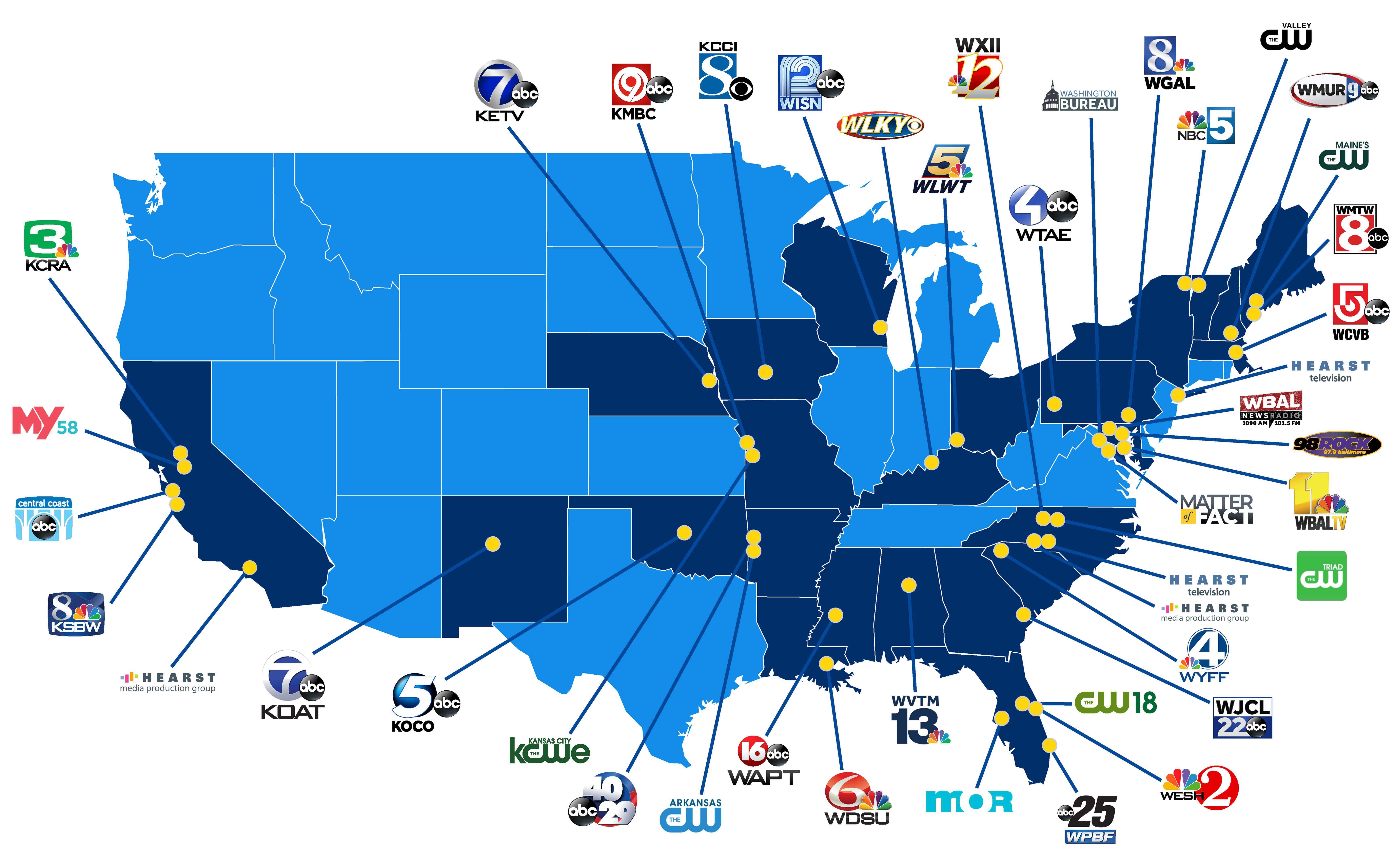 Static Broadcasting Map