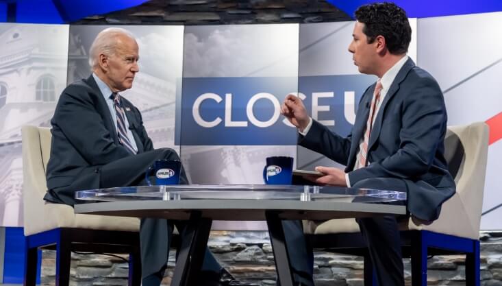 A Hearst TV journalist interviewing President Joe Biden